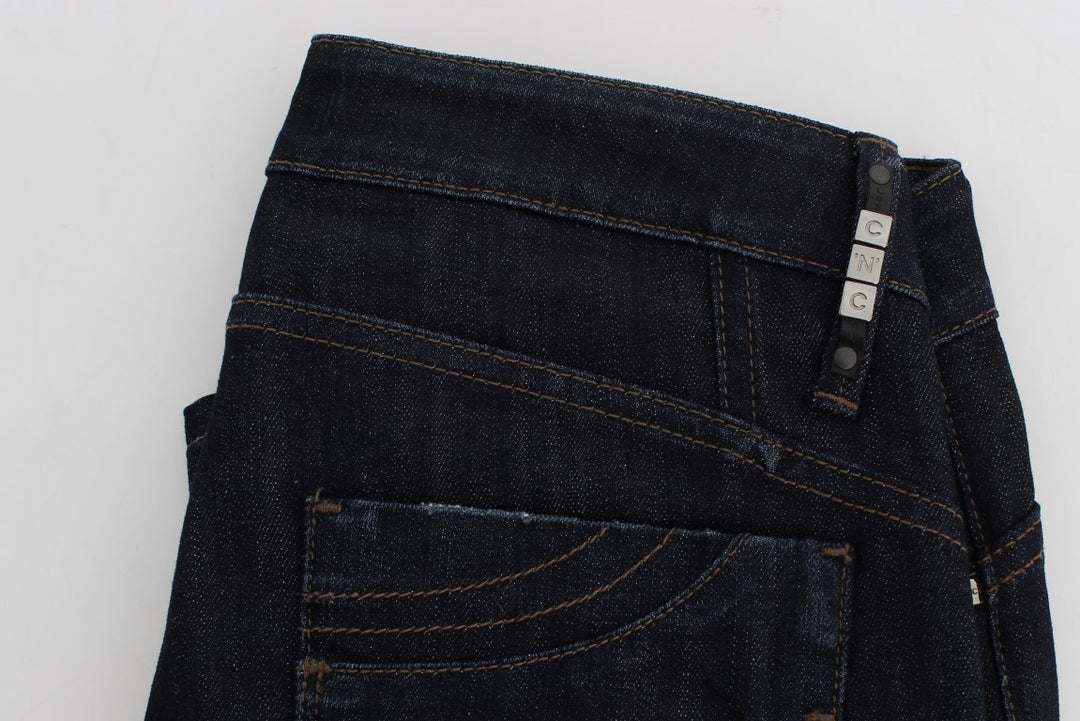 Costume National Blaue Cotton Stretch Slim Fit Jeans