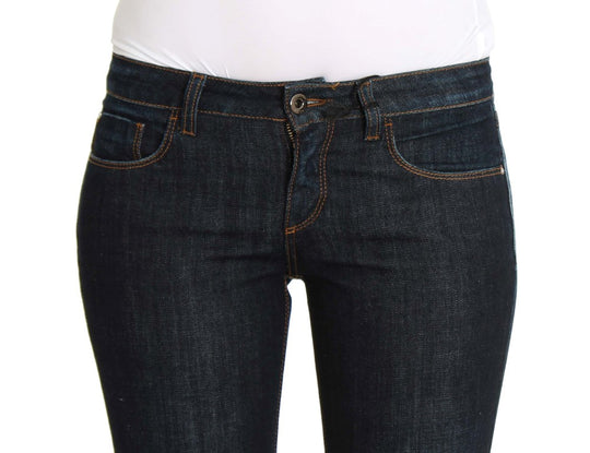 Costume National Blaue Cotton Stretch Slim Fit Jeans