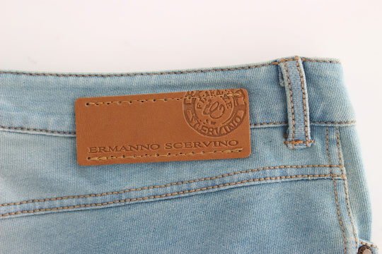 Ermanno Scervino Blaue Capri-Hose Gekürzte Jeans
