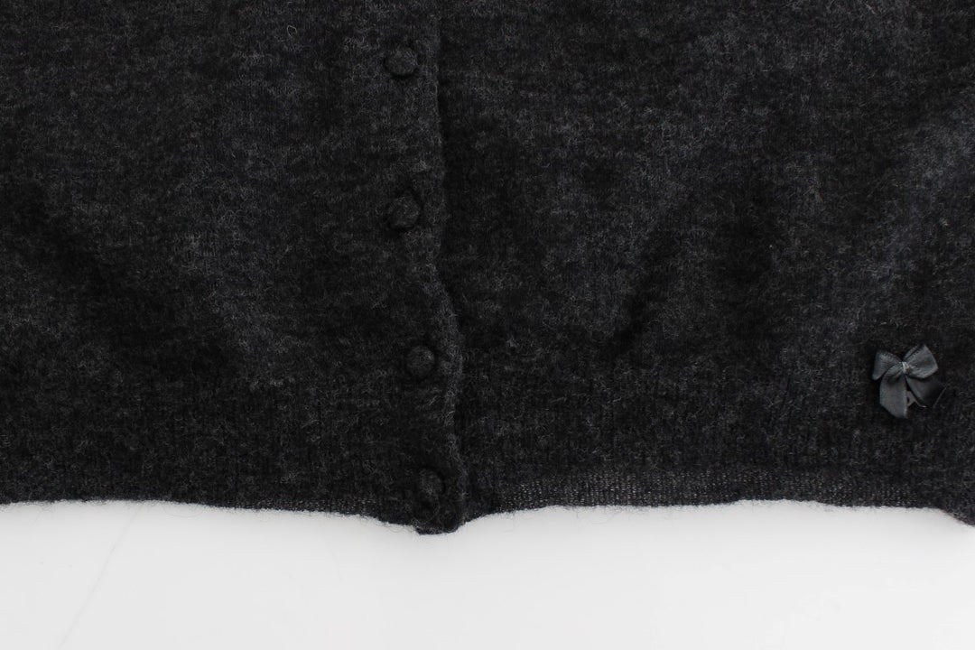 Ermanno Scervino Grauer Strickpullover aus Wolle