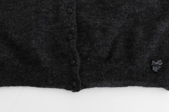 Ermanno Scervino Grauer Strickpullover aus Wolle