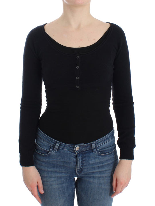Ermanno Scervino Schwarzer Kaschmir-Strickpullover