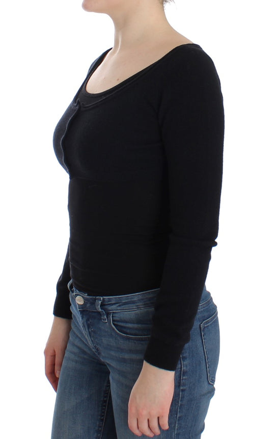 Ermanno Scervino Schwarzer Kaschmir-Strickpullover