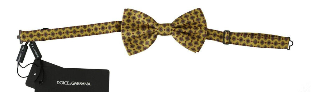 Dolce & Gabbana Elegante gelbe Seidenfliege - Léoré
