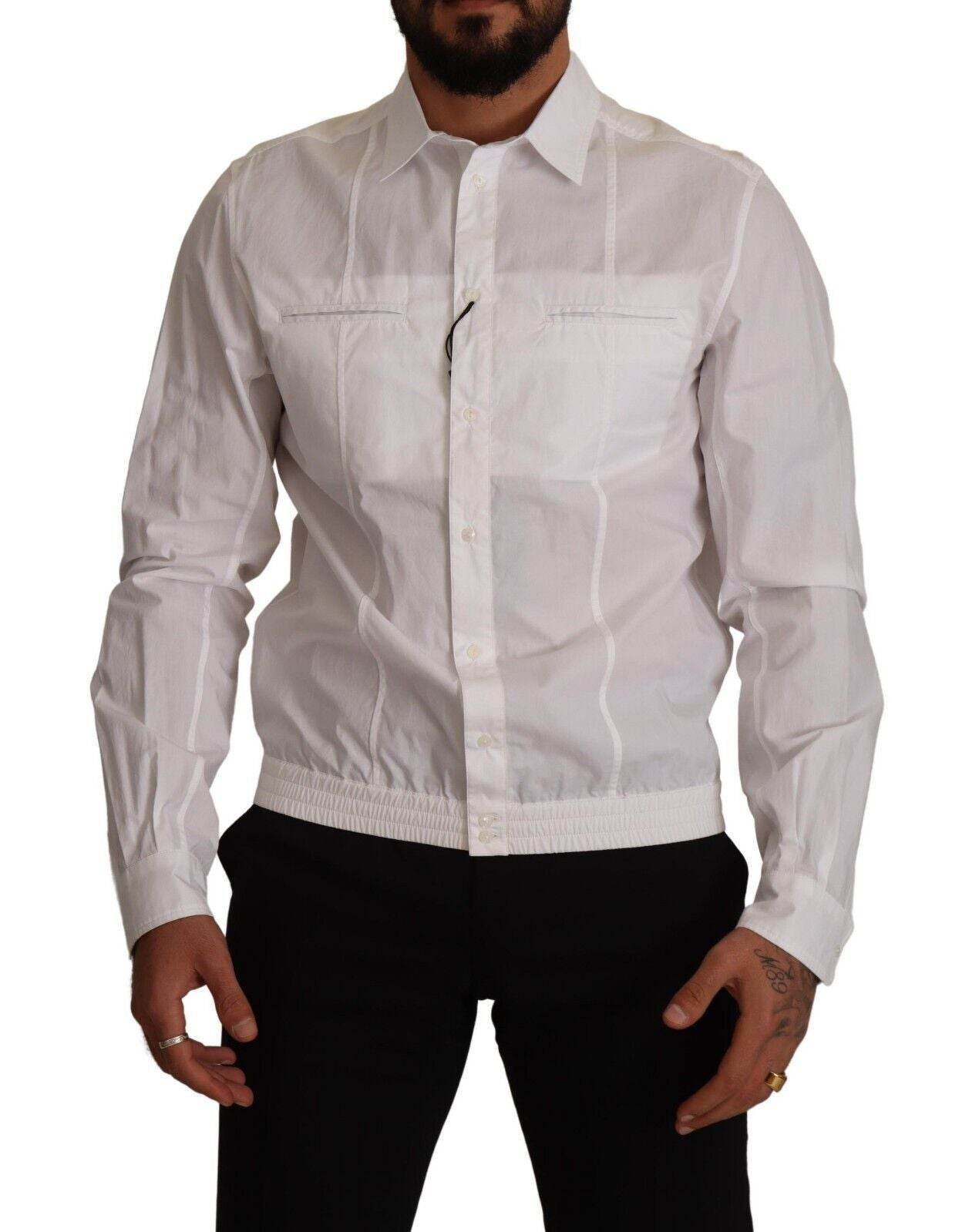Dolce & Gabbana Elegantes italienisches Hemd aus weißer Baumwolle - Léoré