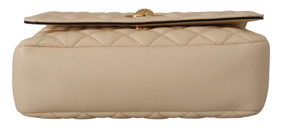 Versace Elegante Umhängetasche aus weißem Nappaleder - Léoré