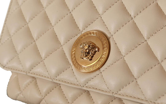 Versace Elegante Umhängetasche aus weißem Nappaleder - Léoré