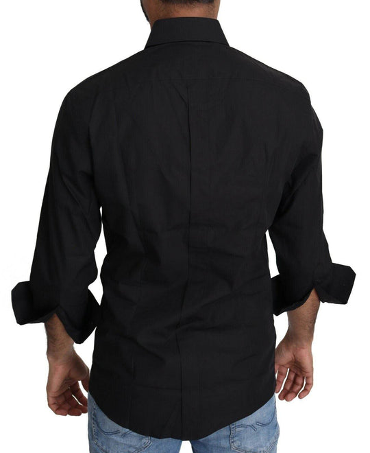 Dolce & Gabbana Elegantes Schwarzes Slim Fit Hemd - Léoré