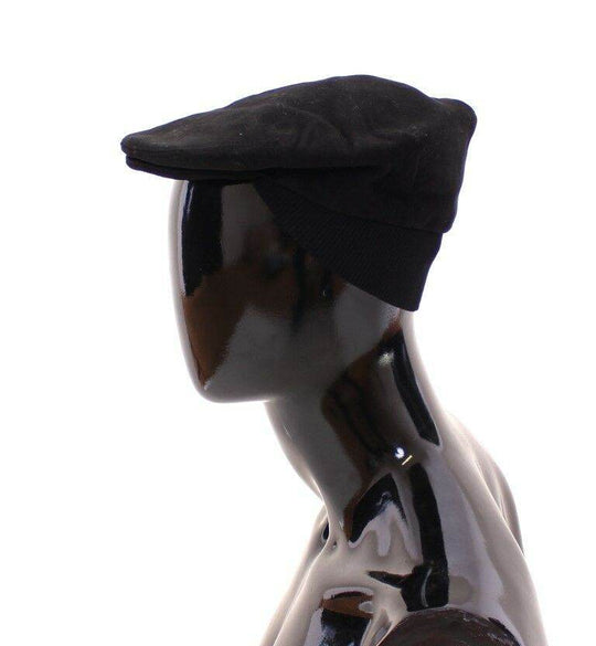 Dolce & Gabbana Schlanke schwarze Newsboy-Mütze - Léoré