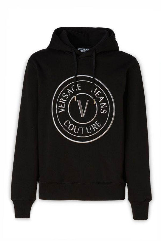 Versace Jeans Wunderschönes Sweatshirt mit Kapuze aus schwarzer Baumwolle - Léoré