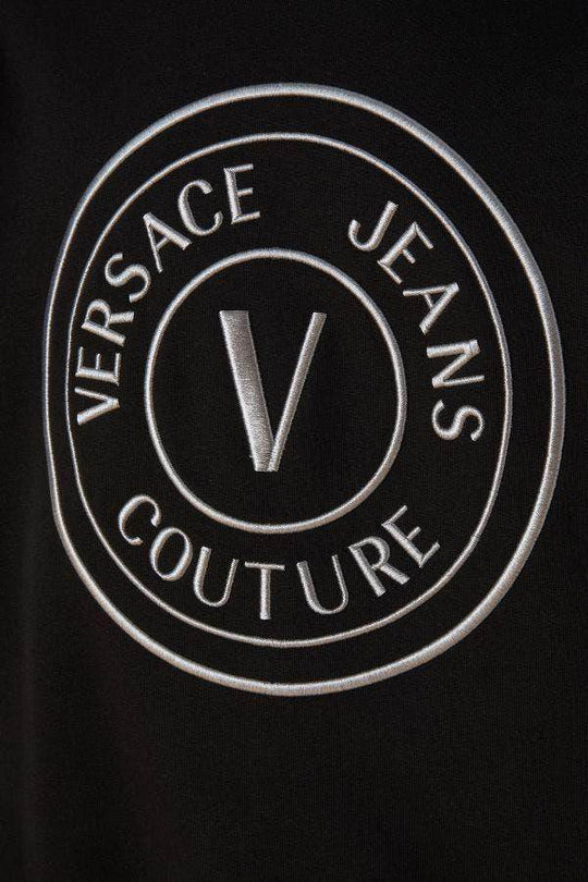 Versace Jeans Wunderschönes Sweatshirt mit Kapuze aus schwarzer Baumwolle - Léoré