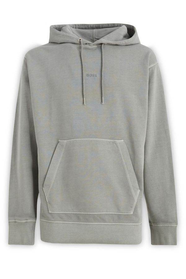 Hugo Boss Elegantes Sweatshirt mit Kapuze aus grauer Baumwolle - Léoré