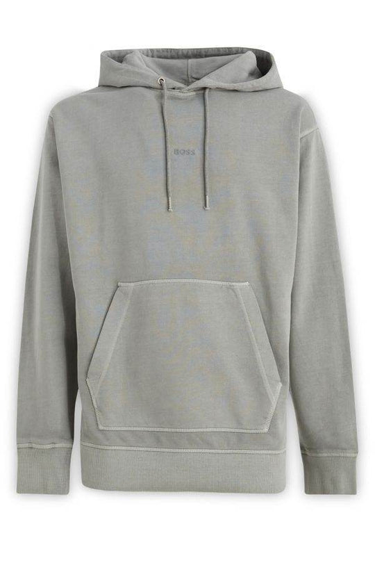 Hugo Boss Elegantes Sweatshirt mit Kapuze aus grauer Baumwolle - Léoré