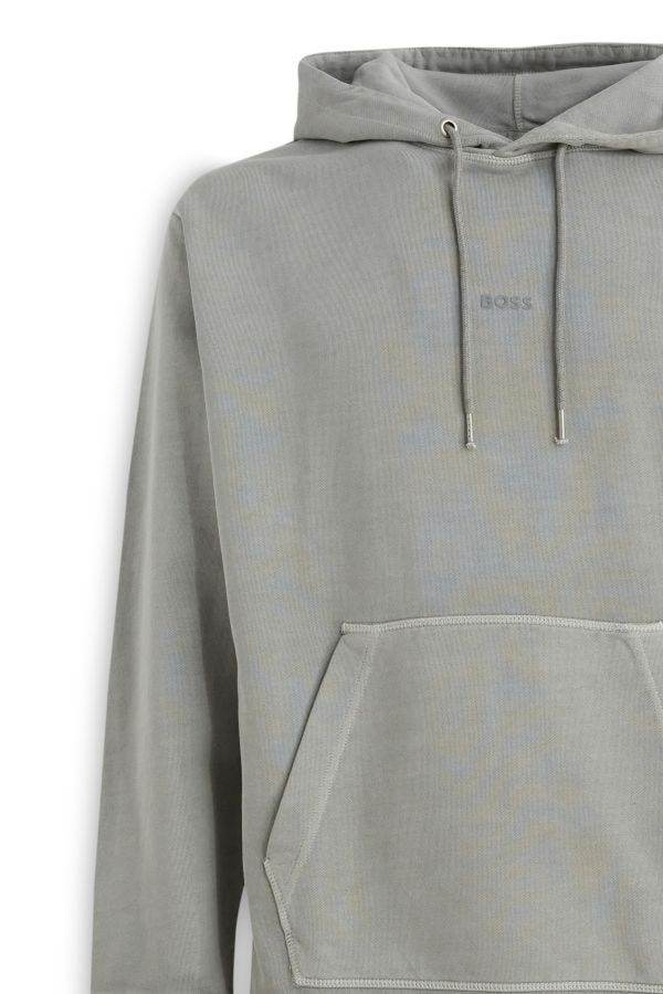 Hugo Boss Elegantes Sweatshirt mit Kapuze aus grauer Baumwolle - Léoré