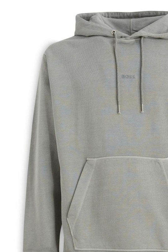 Hugo Boss Elegantes Sweatshirt mit Kapuze aus grauer Baumwolle - Léoré