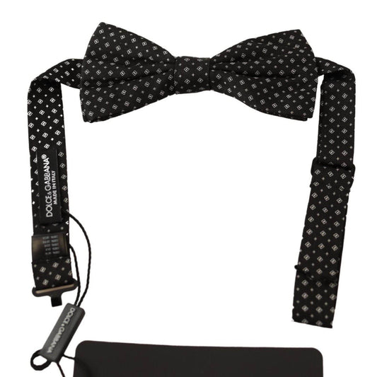Dolce & Gabbana Elegante Seide Schwarz Fantasy Fliege - Léoré