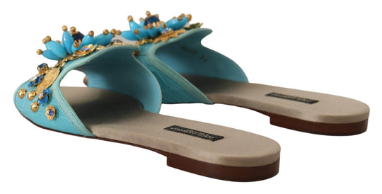 Dolce & Gabbana Exquisite Sandalen aus exotischem Leder mit Kristallverzierungen - Léoré