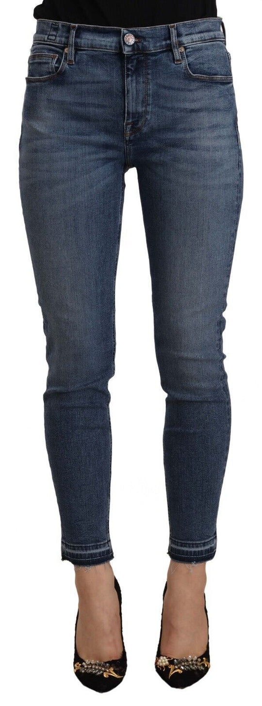 Don The Fuller Blaue Slim Fit Jeans aus Baumwoll-Denim mit mittlerer Taille