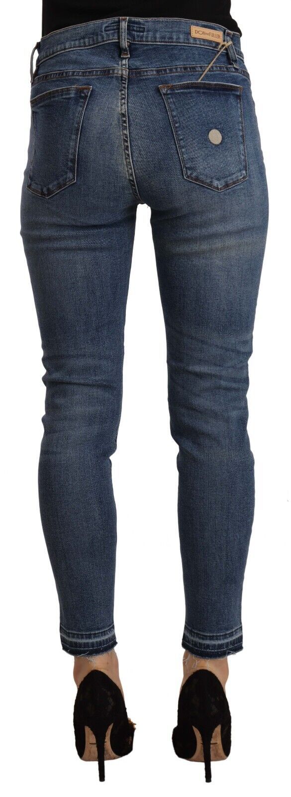 Don The Fuller Blaue Slim Fit Jeans aus Baumwoll-Denim mit mittlerer Taille