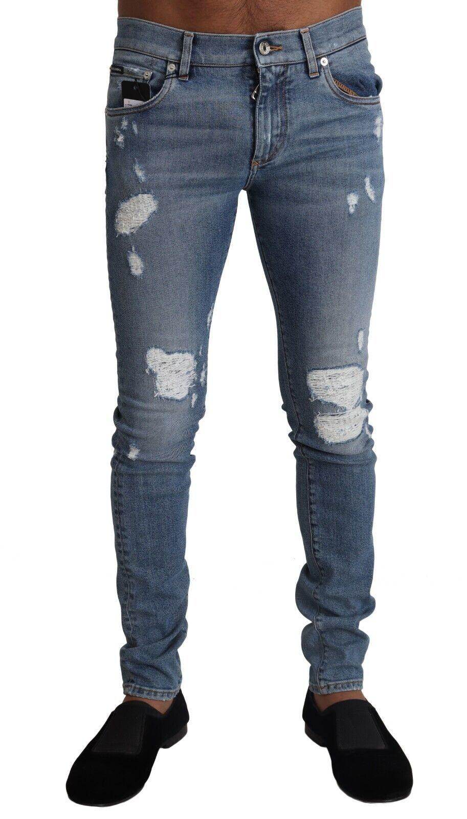 Dolce & Gabbana Elegante hellblaue Skinny Denim-Hose - Léoré