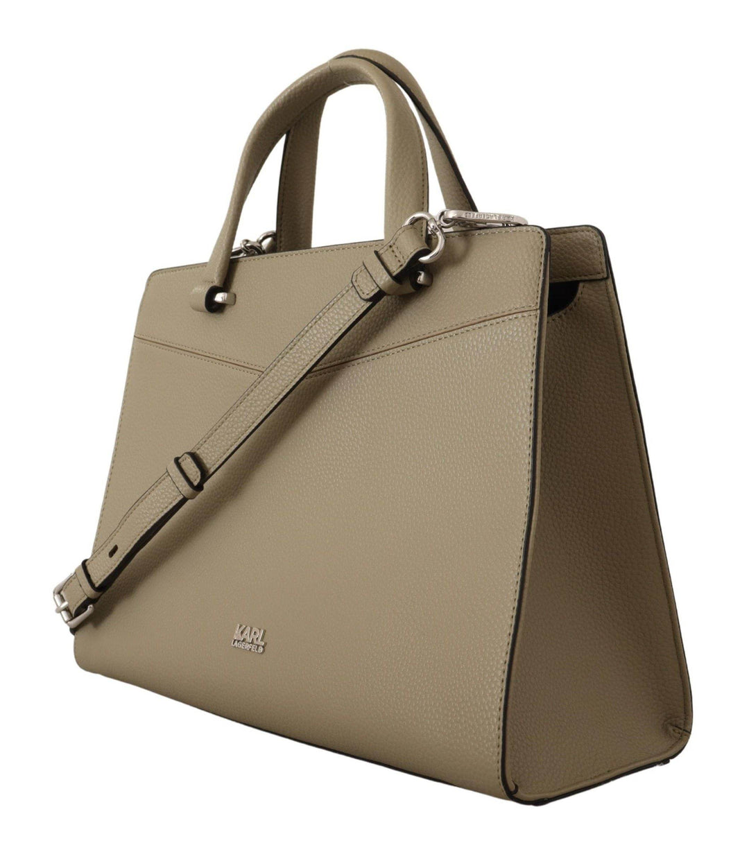 Karl Lagerfeld Bezaubernde salbeigrüne Ledertasche - Léoré