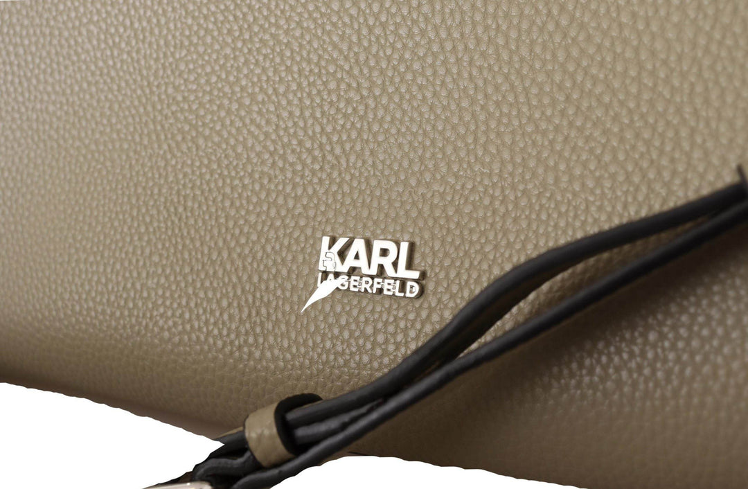 Karl Lagerfeld Bezaubernde salbeigrüne Ledertasche - Léoré