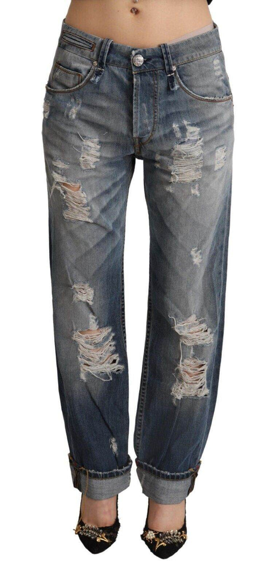 Acht Chic Mid Waist Baggy Fit Denim - Léoré