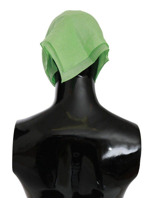 Versace Eleganter Leinenschal in Apfelgrün - Léoré