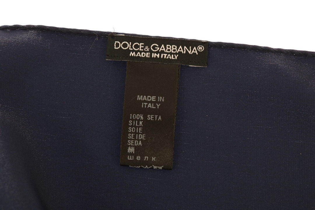 Dolce & Gabbana Elegantes Einstecktuch aus Seide in leuchtendem Blau - Léoré