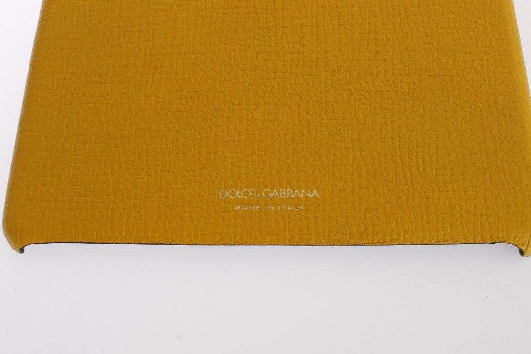Dolce & Gabbana Schicke Tablet-Tasche aus gelbem Leder - Léoré