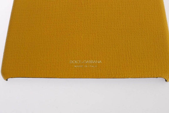 Dolce & Gabbana Schicke Tablet-Tasche aus gelbem Leder - Léoré