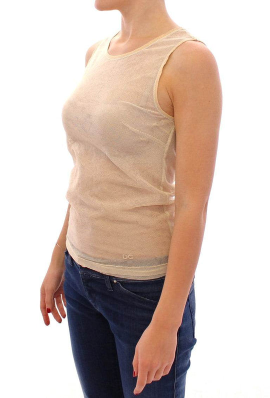 Dolce & Gabbana Elegantes beigefarbenes Tank Top Bluse - Léoré