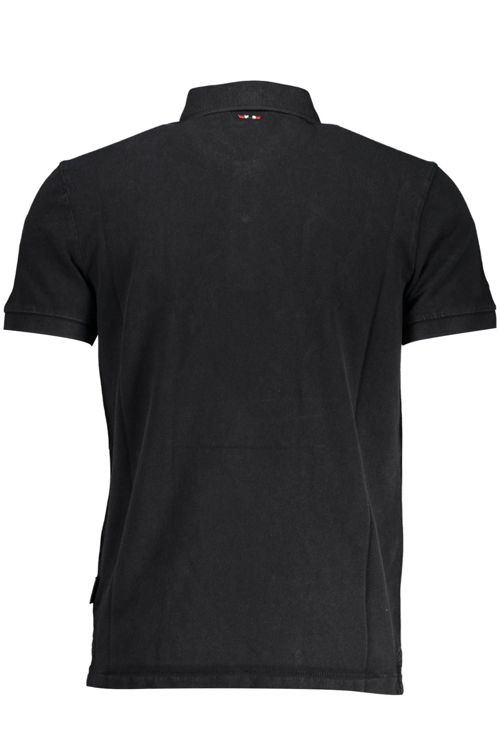 Napapijri Klassisches schwarzes besticktes Poloshirt