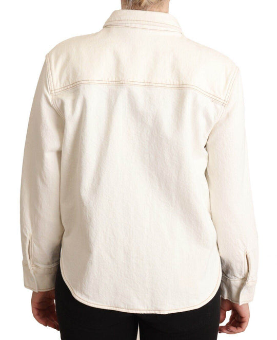Levi's Elegantes weißes langärmeliges Poloshirt mit Kragen - Léoré
