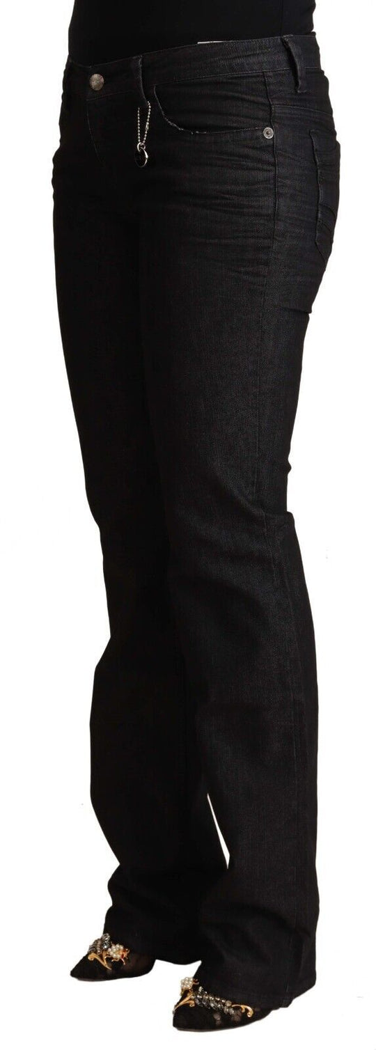 Costume National Schwarze Skinny-Jeans aus Baumwolle mit niedriger Taille