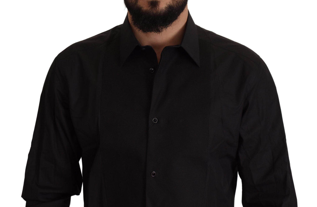 Dolce & Gabbana Elegantes schwarzes Smokinghemd - Slim Fit - Léoré