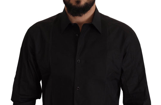 Dolce & Gabbana Elegantes schwarzes Smokinghemd - Slim Fit - Léoré