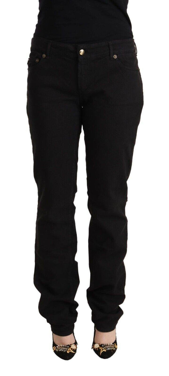 Just Cavalli Schlanke Jeans mit mittlerer Taille und schwarzer Passform - Léoré