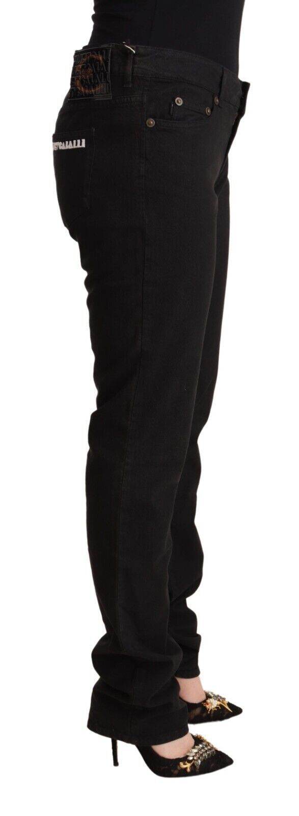 Just Cavalli Schlanke Jeans mit mittlerer Taille und schwarzer Passform - Léoré