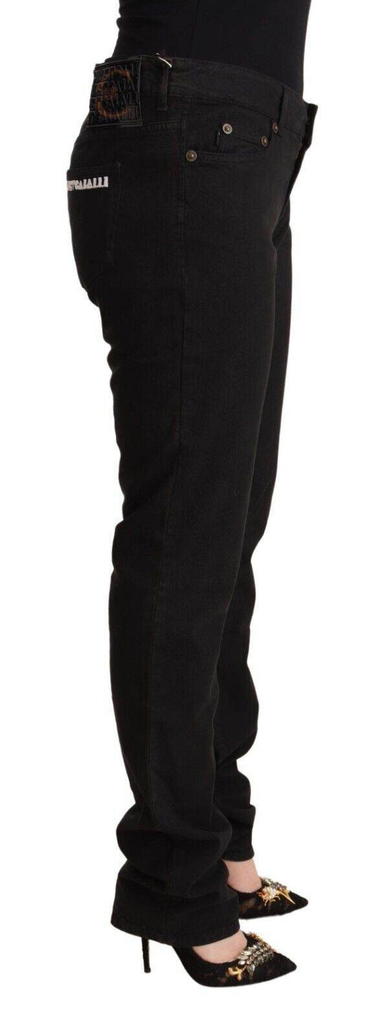 Just Cavalli Schlanke Jeans mit mittlerer Taille und schwarzer Passform - Léoré