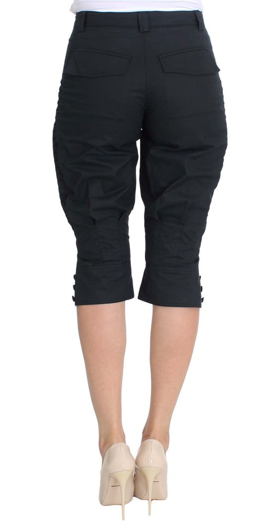 Ermanno Scervino Blaue 3/4 lange Hose aus Baumwolle