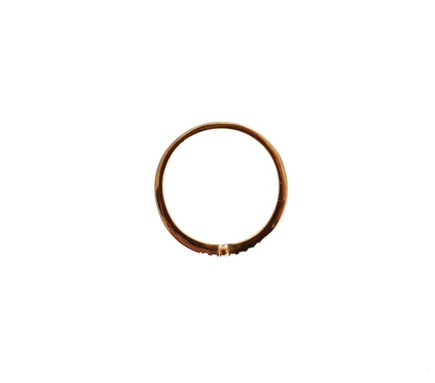 Nialaya Schicker handgefertigter goldener CZ Kristall Ring - Léoré