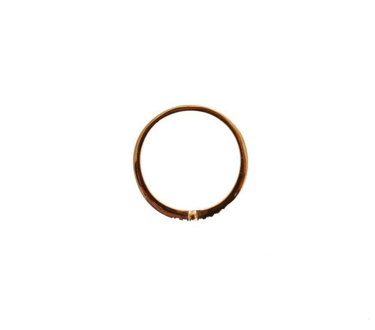 Nialaya Schicker handgefertigter goldener CZ Kristall Ring - Léoré