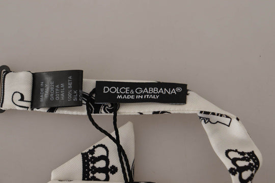 Dolce & Gabbana Elegante Seidenfliege mit Kronen-Muster - Léoré