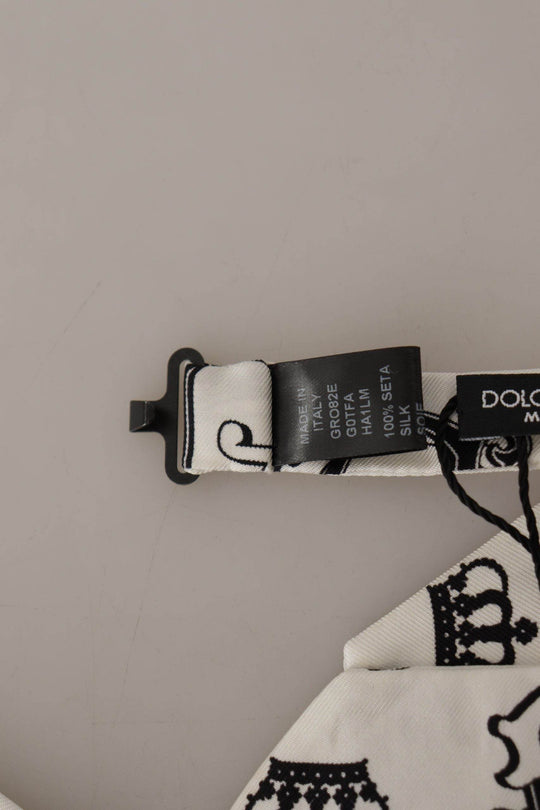 Dolce & Gabbana Elegante Seidenfliege mit Kronen-Muster - Léoré