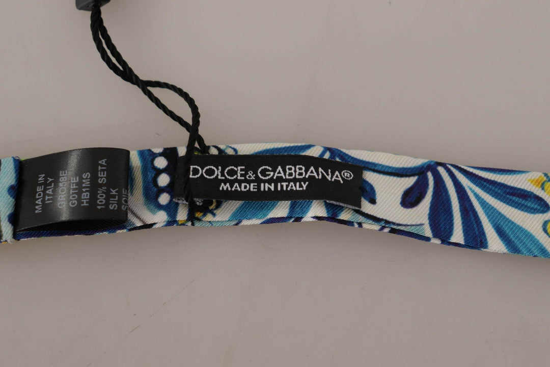 Dolce & Gabbana Seidenfliege mit Majolika-Druck - Léoré