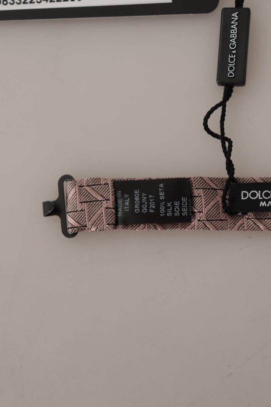 Dolce & Gabbana Elegante graue Seidenfliege - Formalität für Männer - Léoré