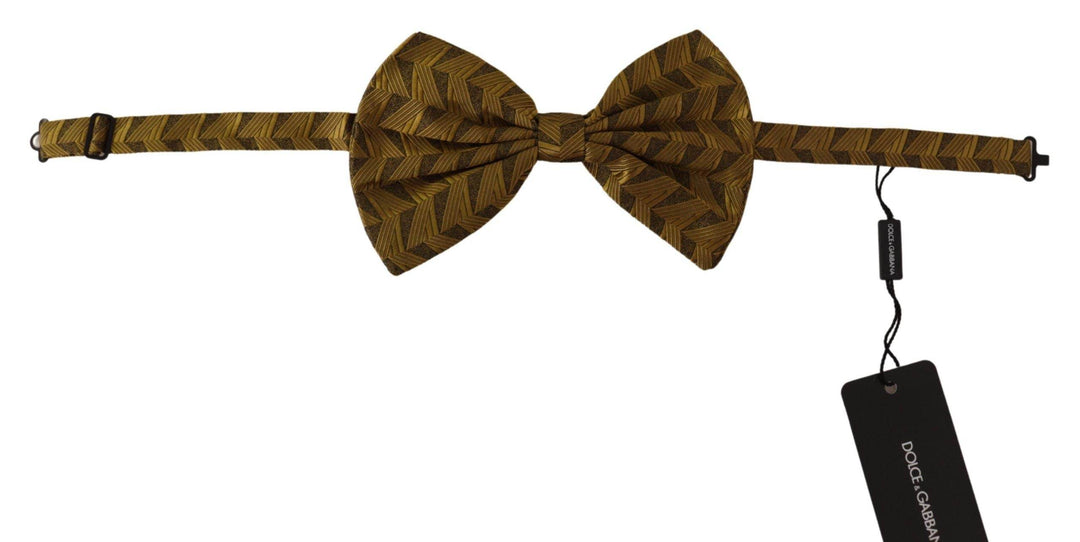 Dolce & Gabbana Elegante Seidenfliege in Gold - Léoré
