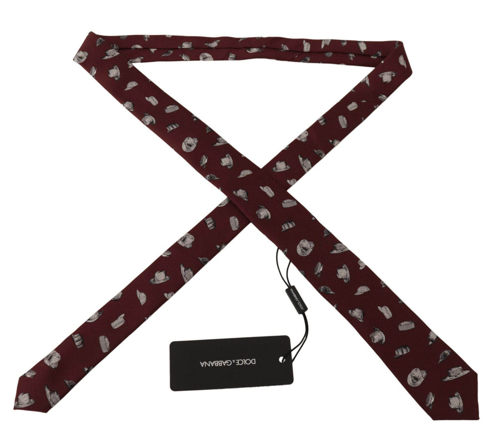 Dolce & Gabbana Maroon Elegance Seidenkrawatte - Léoré