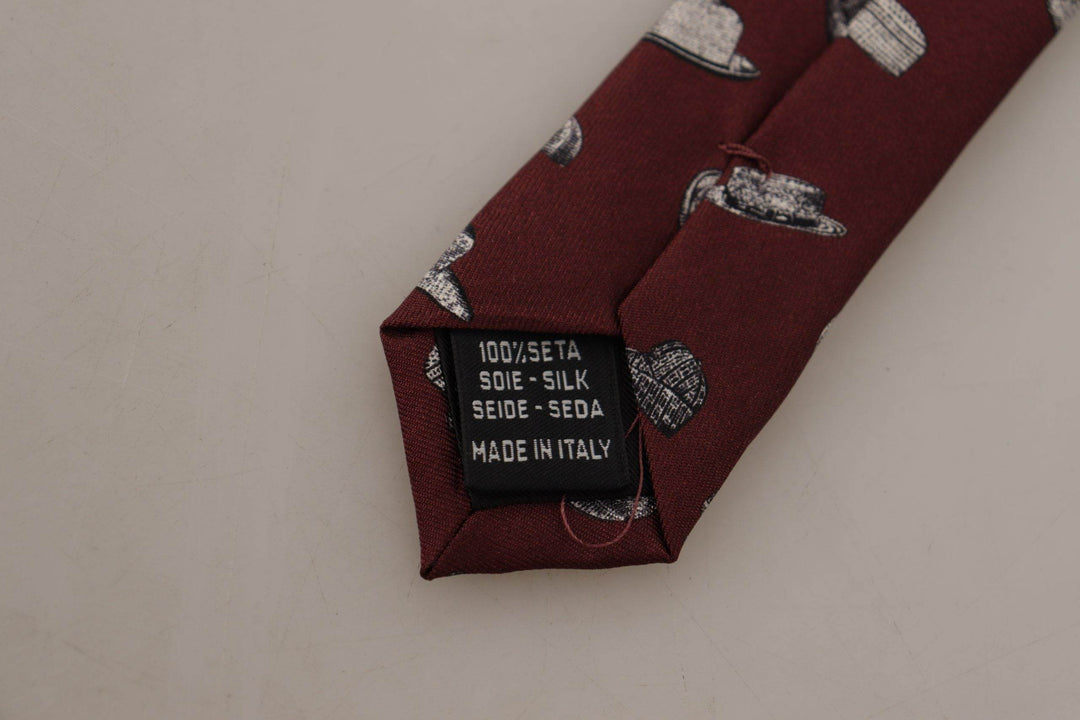 Dolce & Gabbana Maroon Elegance Seidenkrawatte - Léoré